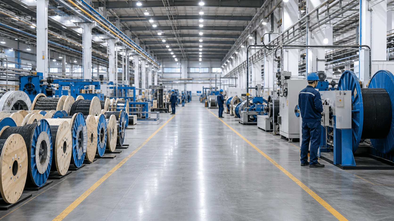 Fiber optic cable production environment